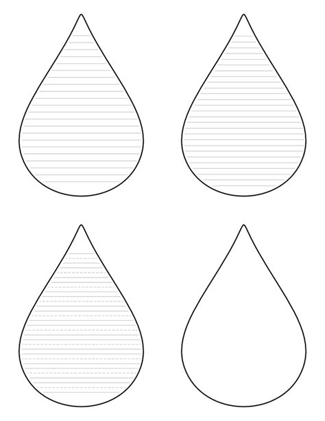 Raindrop Template for Kids