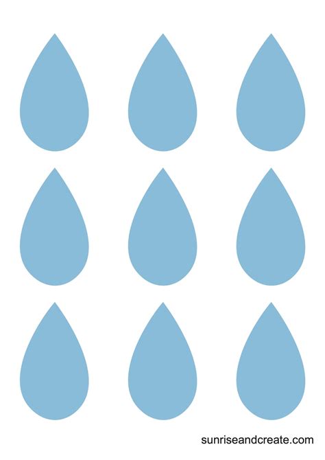 Raindrop template illustrations