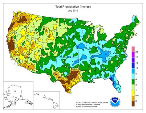 Rainfall totals map