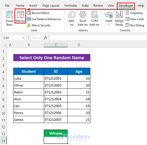 VBA Macro for Selecting a Random Cell