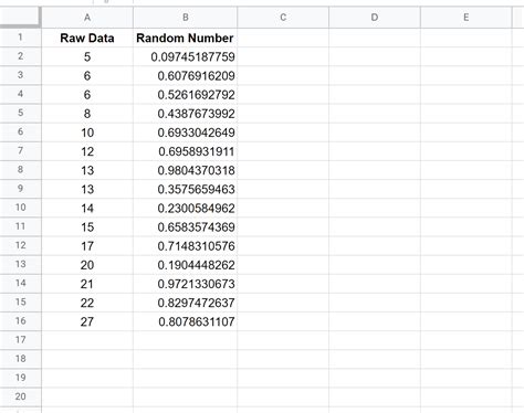 Random sampling in Google Sheets