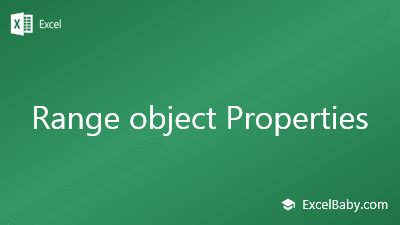 Range object properties