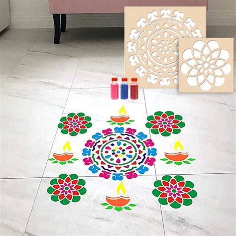 Rangoli stencils designs