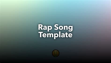 Rap song template example