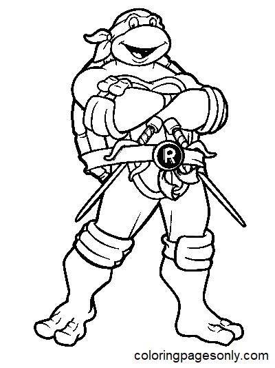 Raphael's Ninja Training Coloring Page