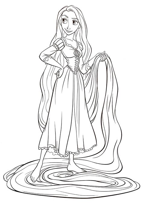 Rapunzel Coloring Sheet