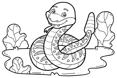 Rattlesnake coloring page