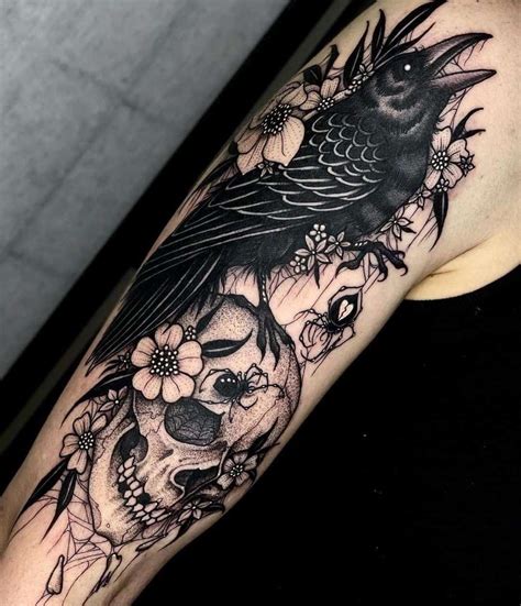 Raven tattoo ideas for women