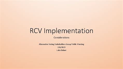 Implementing Ranked Choice Voting in Excel