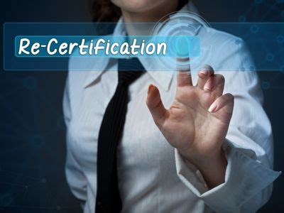 Re-certification process infographic