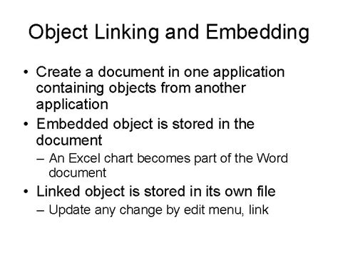 Re-create Object Linking