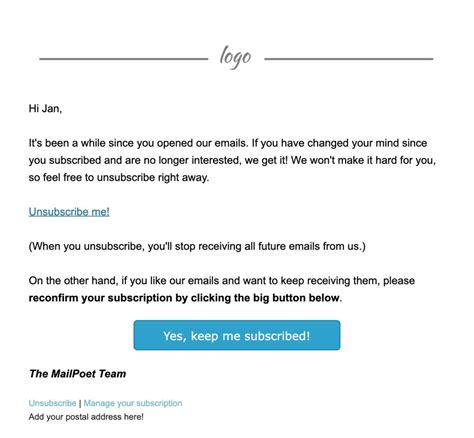 Re-Engagement Email Template