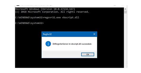 Re-register VBScript DLLs