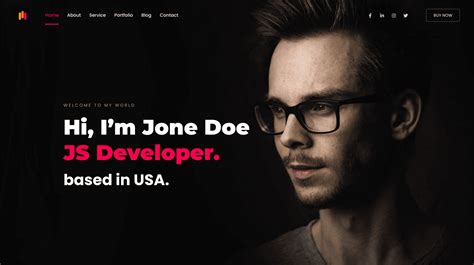 React Portfolio Template Free Gallery