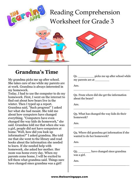 Reading comprehension worksheets for 3rd grade