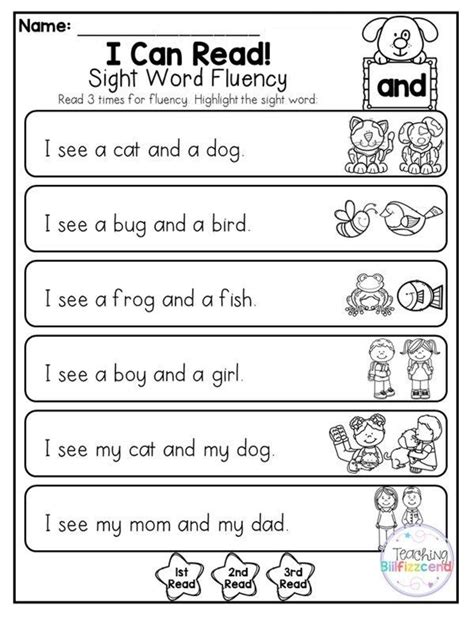 Reading worksheets for 1st grade free