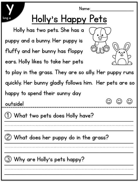 Reading worksheets for kids