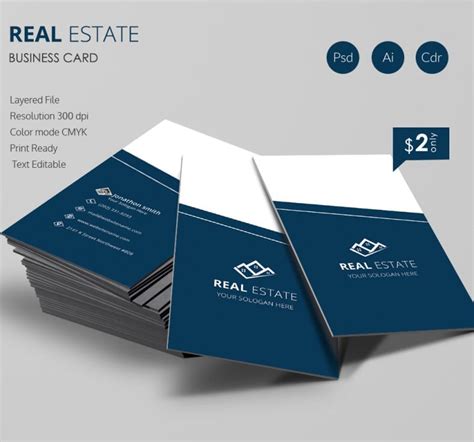 Real Estate Business Card Template in Word