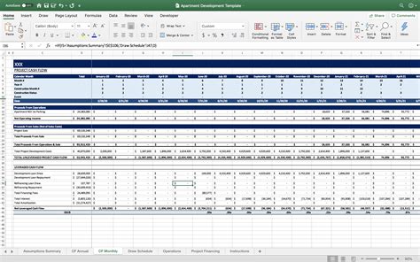 Real Estate Development Pro Forma Template