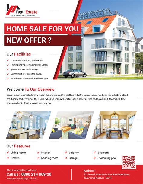 Real Estate Flyer Design Template Example