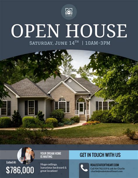 Real Estate Open House Flyer Templates