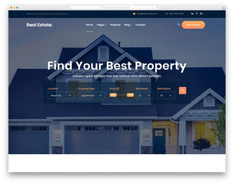 Real estate website template