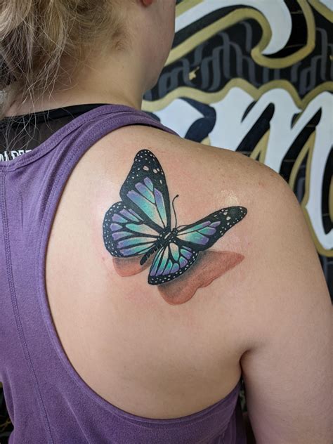 Realistic Butterfly Tattoo