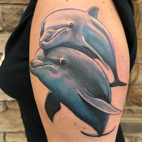 Realistic Dolphin Tattoo