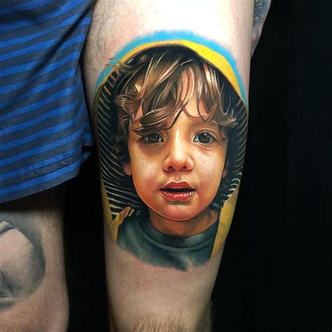 Realistic portrait full tattoo sleeve