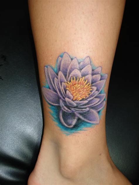 Realistic water lily tattoos on different skin tones