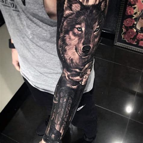 Realistic Wolf Tattoo