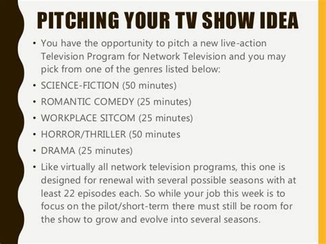 Reality TV Show Pitch Ideas