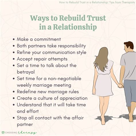 Couple rebuilding trust