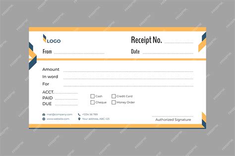 Receipt template elements to include