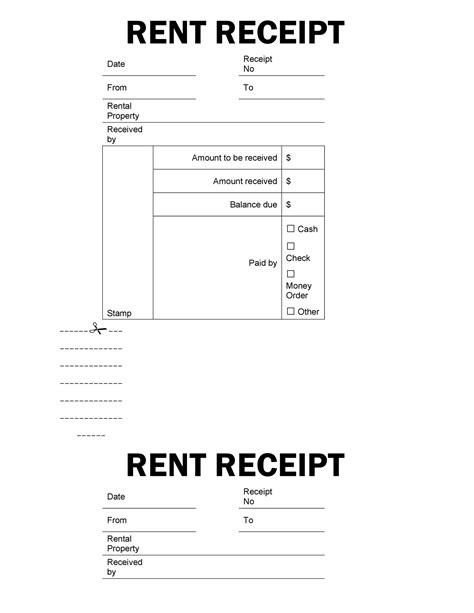 Free Blank Receipt Template in Word