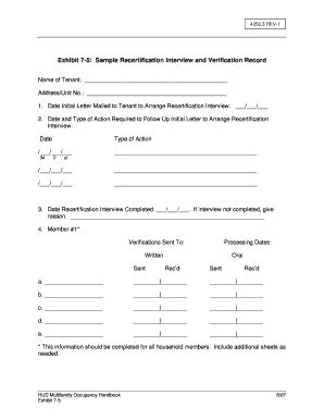 Recertification interview