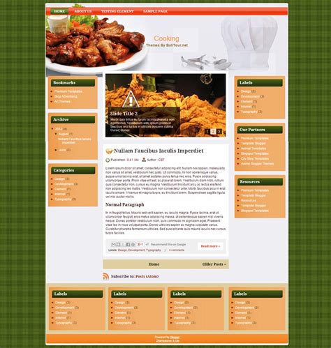 Recipe Blog Template Gallery