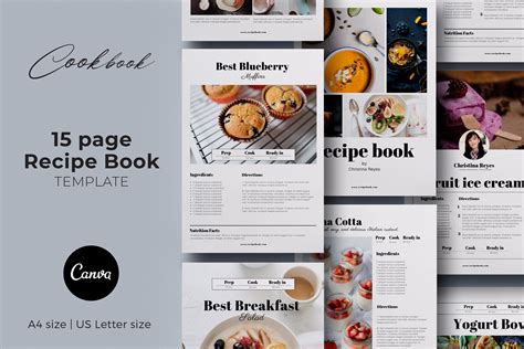 A recipe book template with ideas for creativity