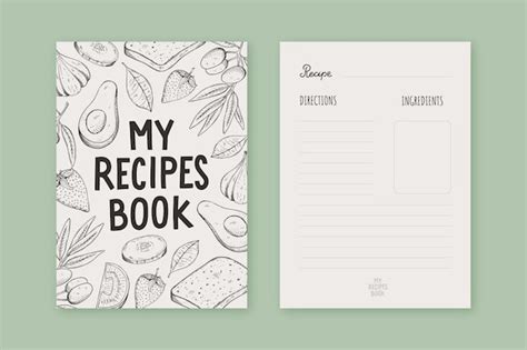 A recipe book template with ideas for customization