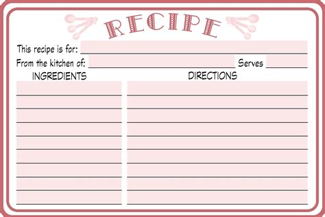 Recipe Card Template 10