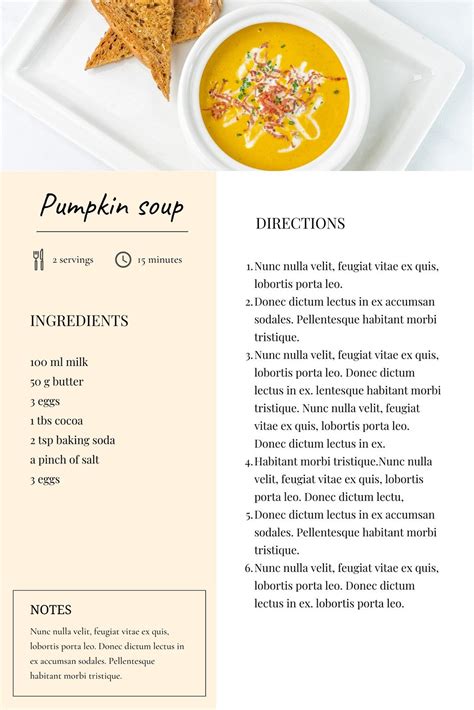 Recipe Card Template Example