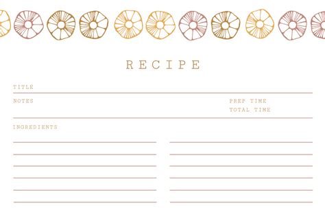 Recipe notes organization