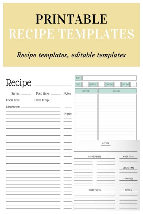 Advanced Recipe Template Features