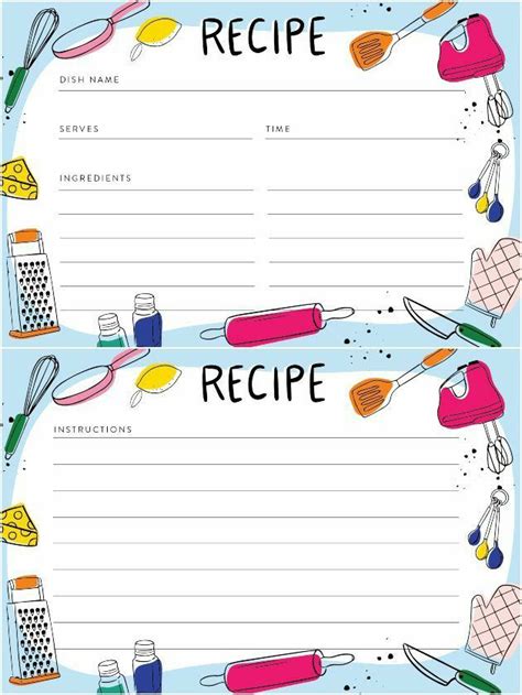 Recipe Template Idea 6