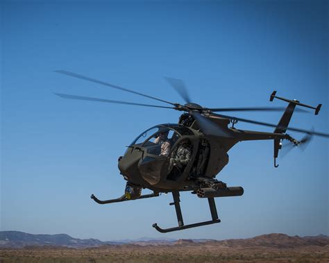 Reconnaissance helicopter in surveillance mission