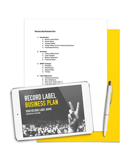 Record Label Business Plan Template Example