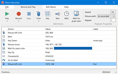 Record your macro by performing the desired actions