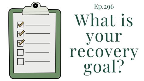 Recovery goals worksheet