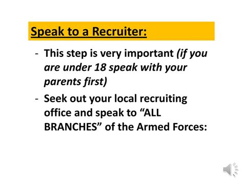 A recruiter speaking with parents