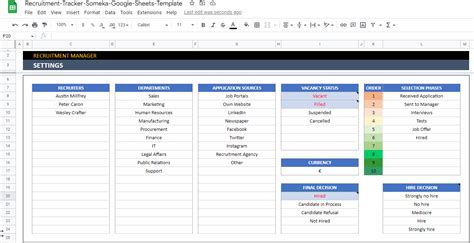 Recruitment Funnel Template Google Sheets Download